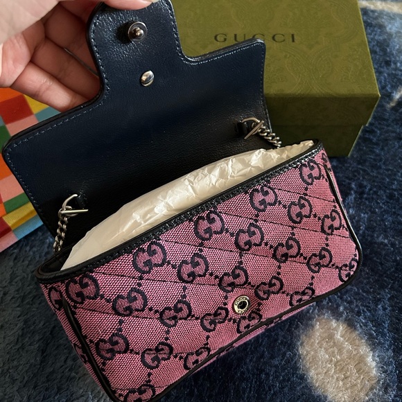 COPY - Brand new Gucci multicolor Super mini bag color pink . π 100% authentic - Picture 3 of 8